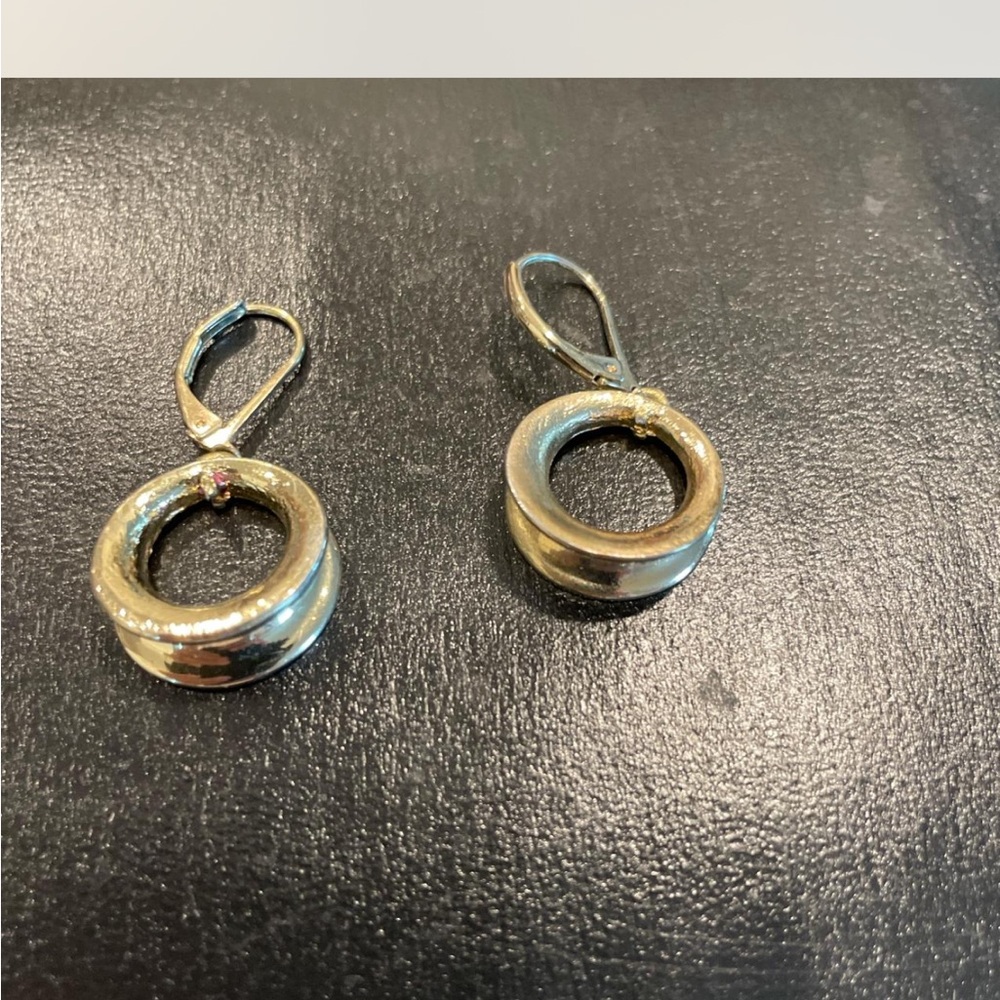 Elegant Gold and Silver Hoop Earrings